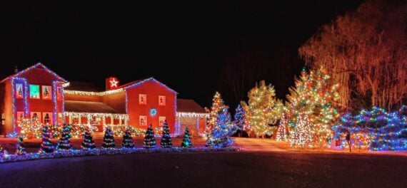 Lewes Lights in  Lewes, Delaware, has become an annual tradition.