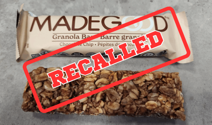 MadeGood Granola Bar Recall