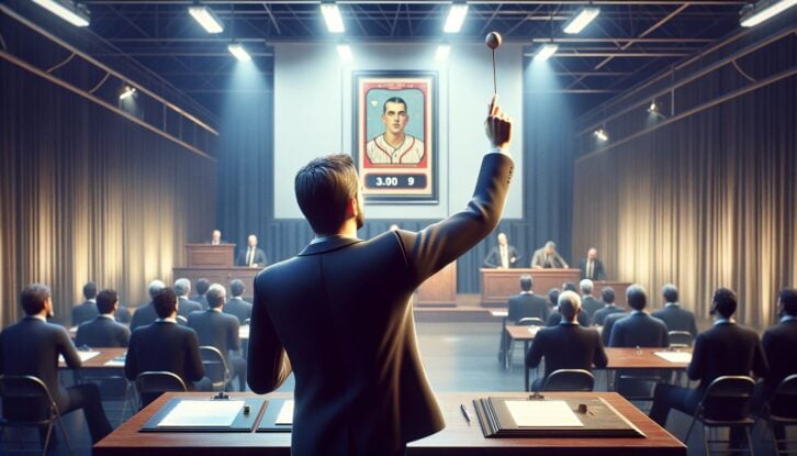 Man at auction