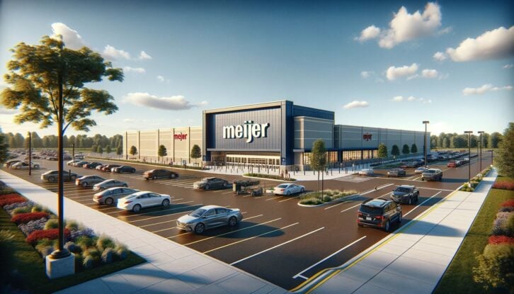 Exterior of Meijer store