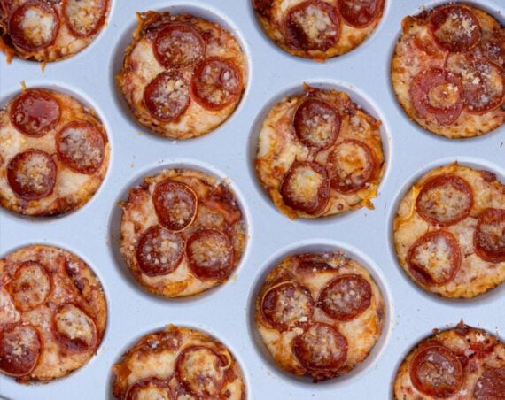 Mini Sourdough Pepperoni Pizzas