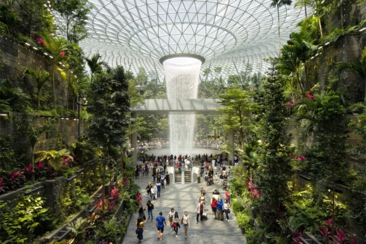 Rain Vortex at Changi Airport