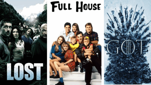 three TV show posters