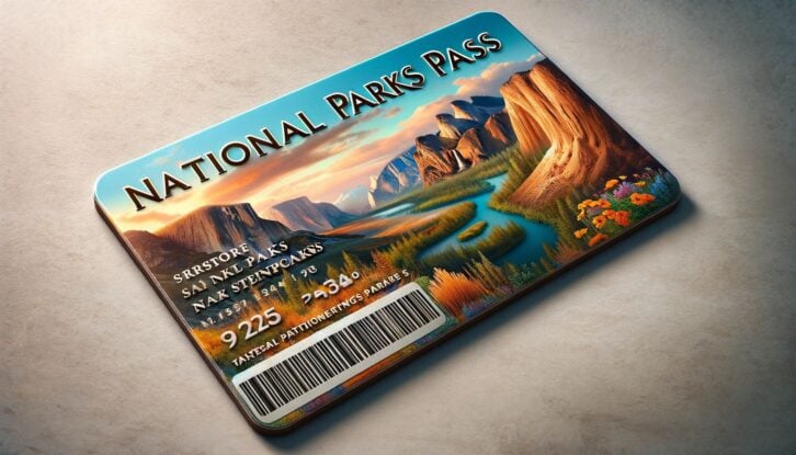 AI-generated image of a national parks pass