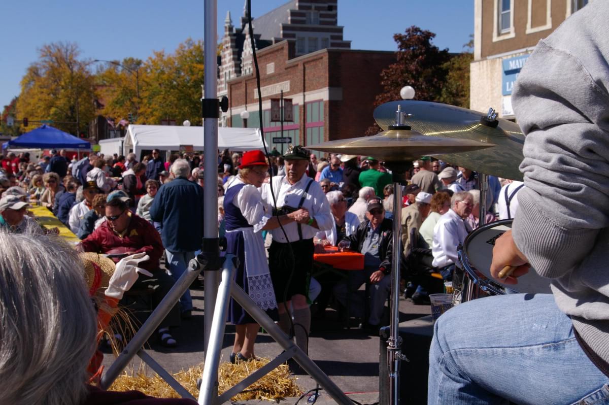 Oktoberfest on a sunny day in New Ulm, Minnesota
