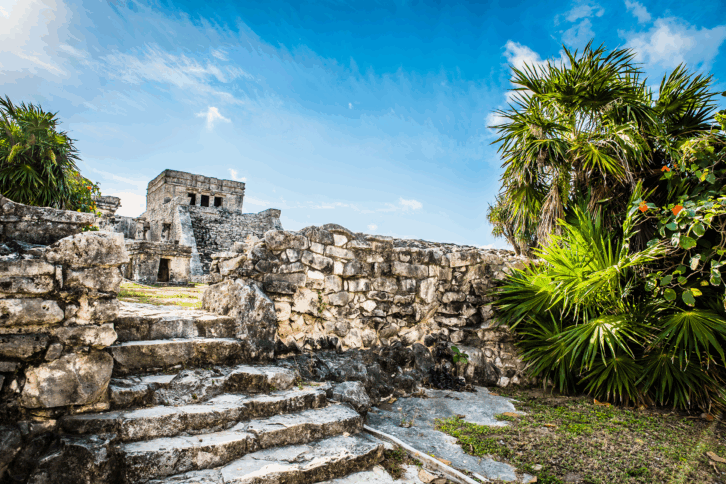 Mayan temple in Cancun