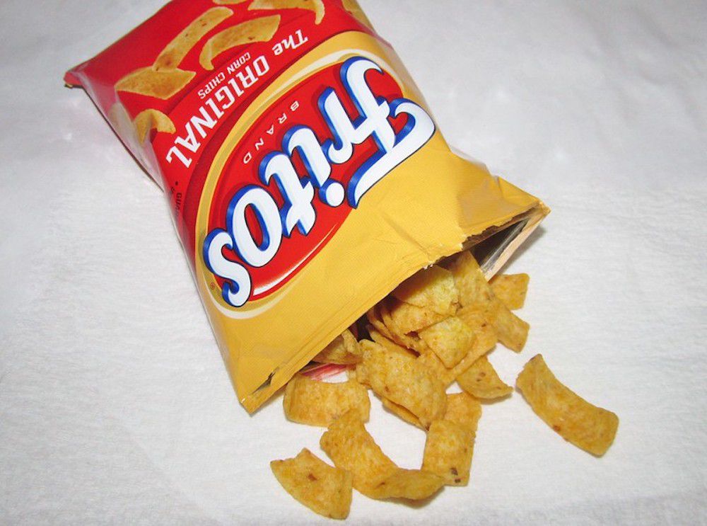 Open Bag Of Fritos Corn Chips