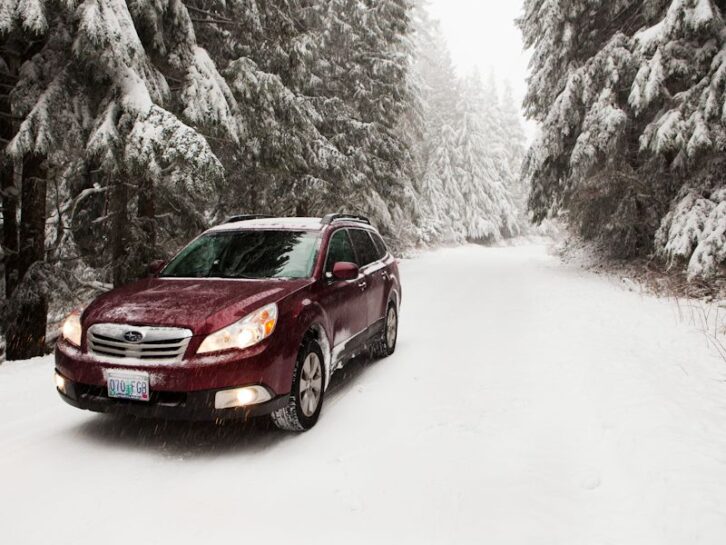Subaru Outback in the snow