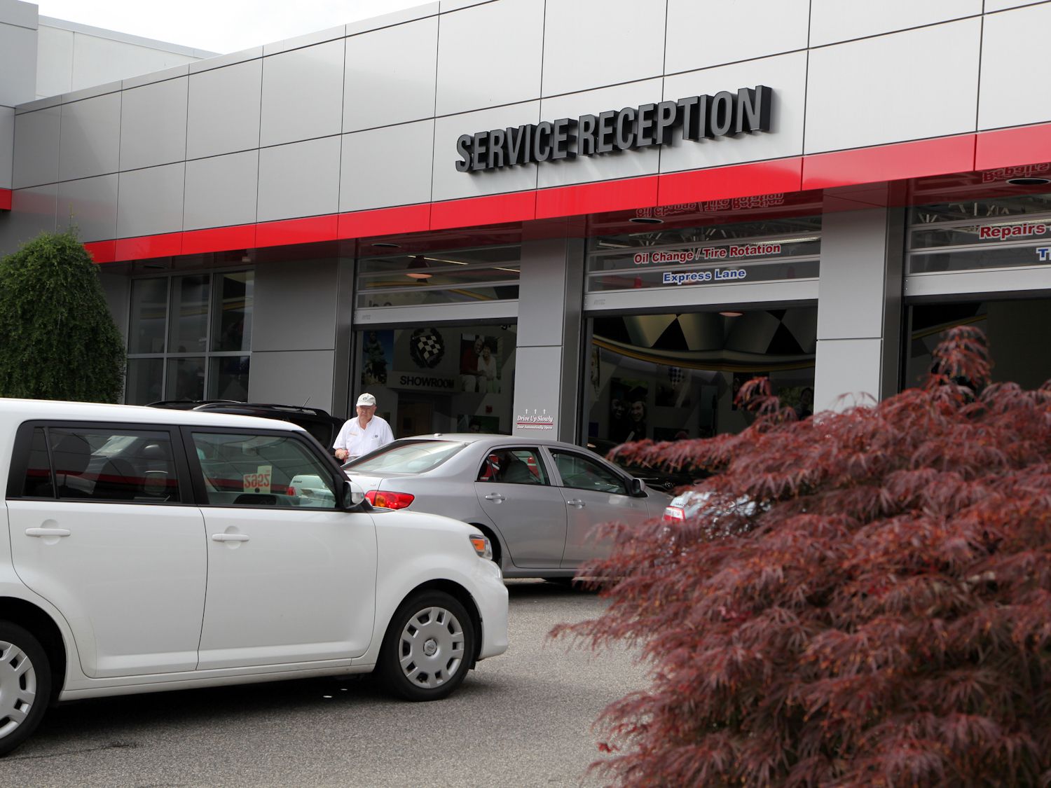 Virginia Beach, Virginia USA-June 9, 2013: The Service Reception area of a Toyota Dealership in Virginia Beach, Virginia which is a customer drop off to get their vehicle serviced.