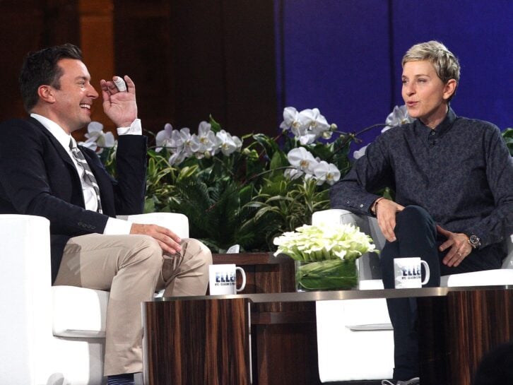 Ellen Degeneres and Jimmy Falon