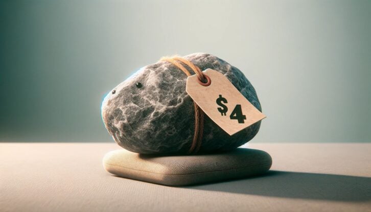 AI-generated image of a pet rock
