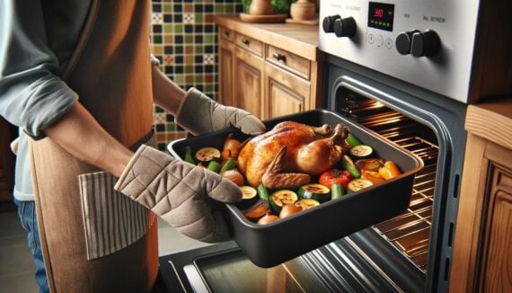 Roasted chicken and vegetables