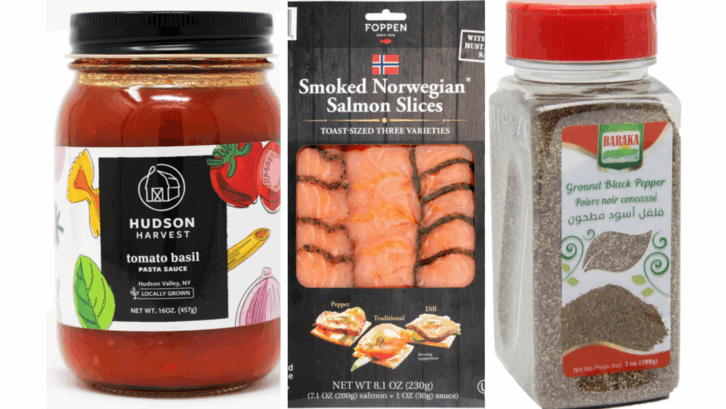 Every Major Food Recall You Should Know About Right Now, like Hudson Harvest, Foppen Smoked Norwegian Salmon Slices, and Baraka Ground Black Pepper