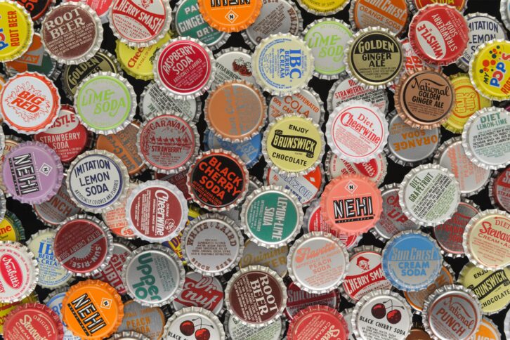 Vintage soda bottle caps