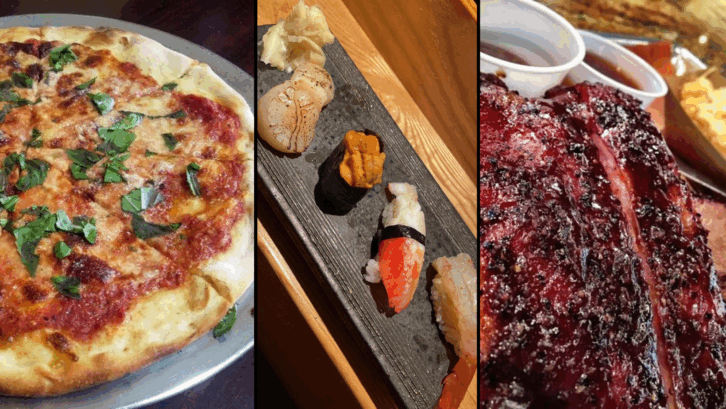 Restaurants with long wait lines, Di Fara pizza, Pecan Lodge barbecue, Sushi Kashiba sushi
