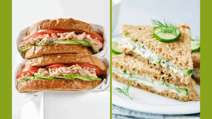 15 Old-Fashioned Salad Sandwiches for Easy Summer Lunches, like salmon salad and cucumber salad.