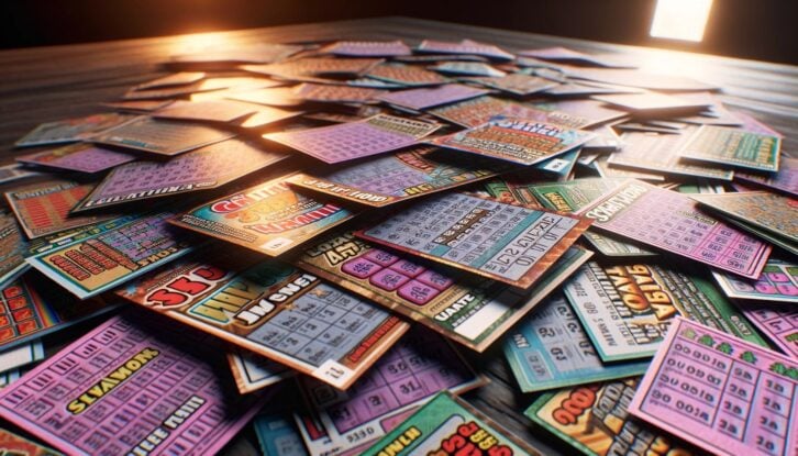 AI-generated image of scratch-off tickets