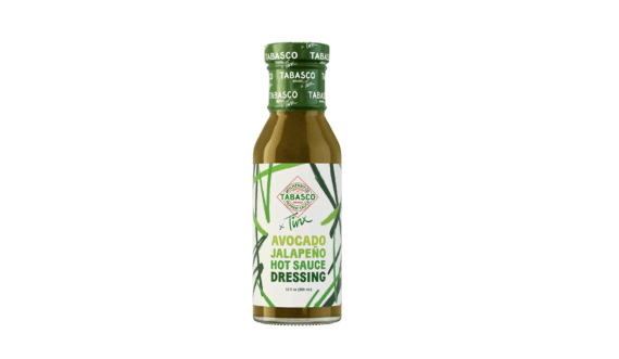 Bottle of hot sauce salad dressing