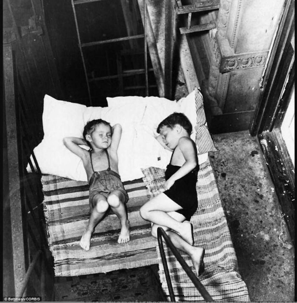 Staying Cool On Balcony 1900s