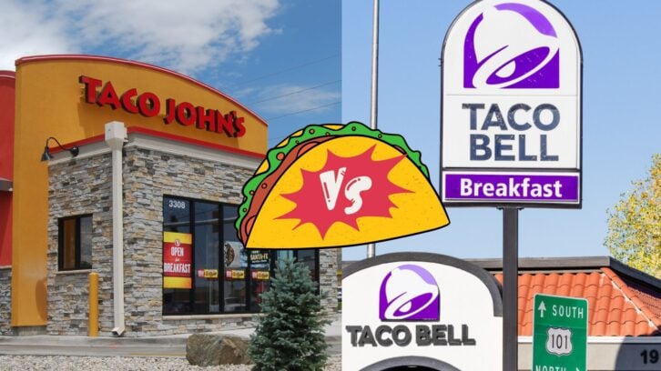 Taco John and Taco Bell storefronts