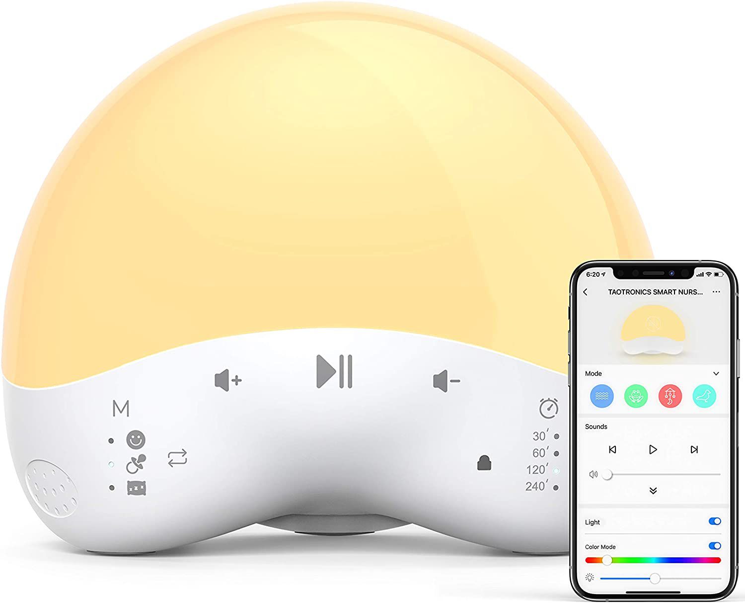 TaoTronics Sound Machine With Night Light