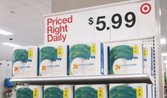 3: People shop near a display of paper towels in a Target store on February 13, 2023 in Los Angeles, California. January's Consumer Price Index (CPI) will be released tomorrow showing the latest inflation data and providing perspective on possible future