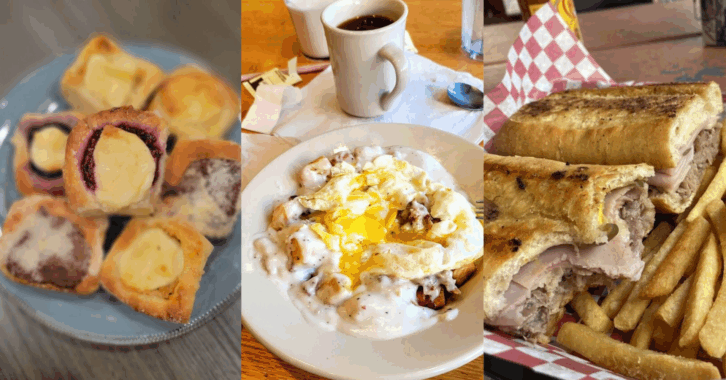 Three Images of Breakfasts From Truck Stops