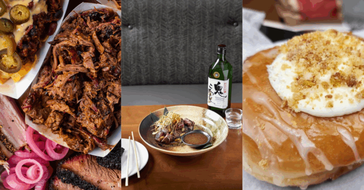 Three Images of Various Types of Food in Chicago