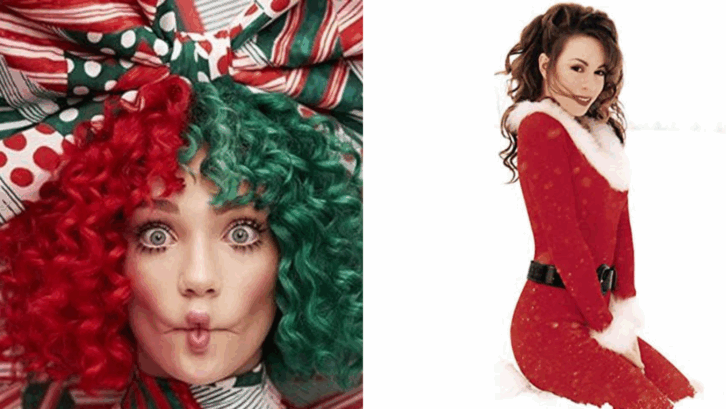 christmas album collage
