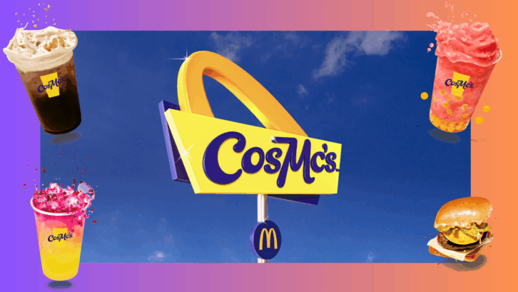 CosMc's signage with menu items