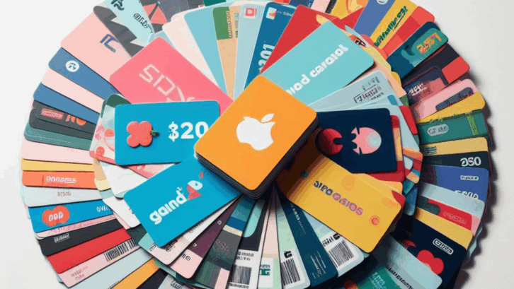 collection of gift cards
