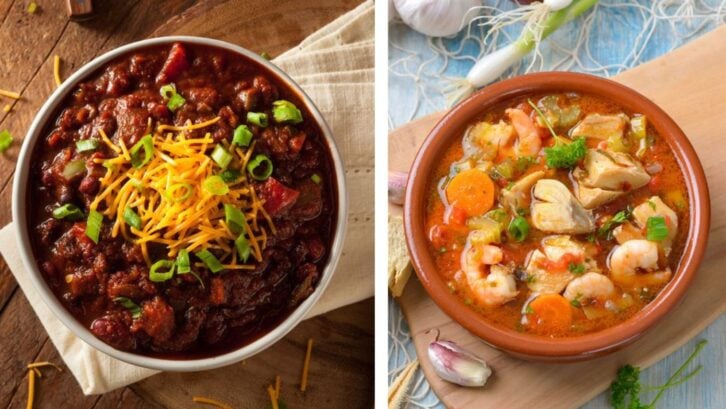 Two bowls of stew