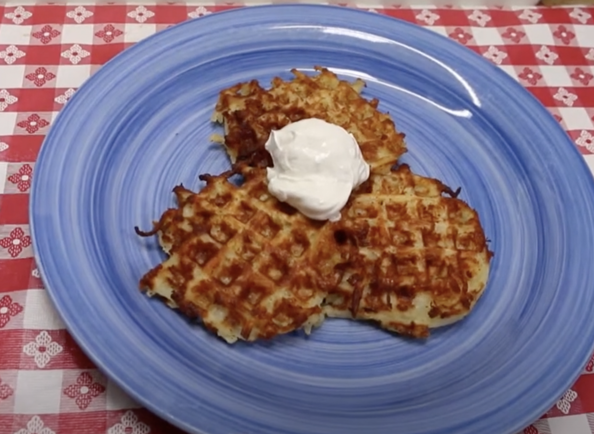 Waffle latkes