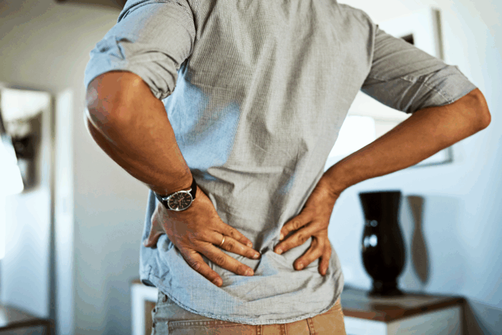 Man experiencing back pain