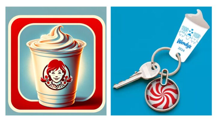 Wendy's Frosty Key Chain Program With AI-generated Image of a Frosty