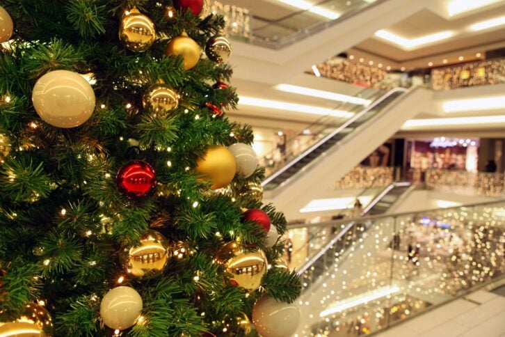 Christmas tree in a mall