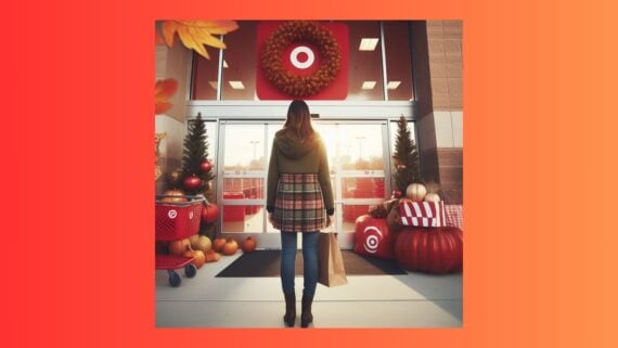 Woman standing outside Target