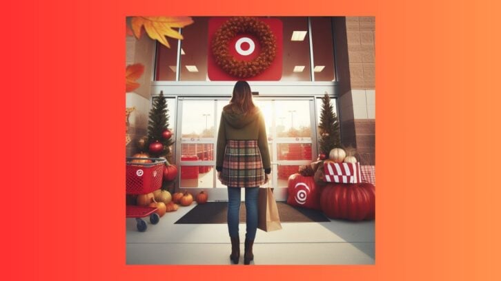 Woman standing outside Target