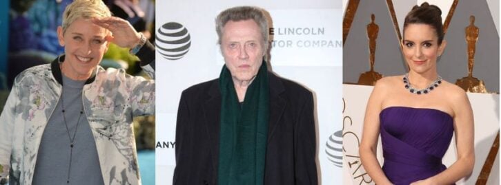 Ellen DeGeneres, Christopher Walken, Tina Fey