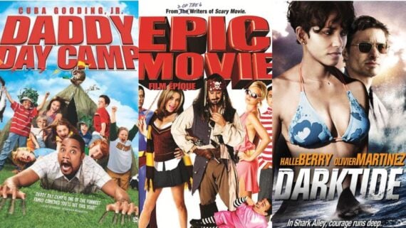 three movie posters