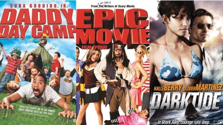 three movie posters