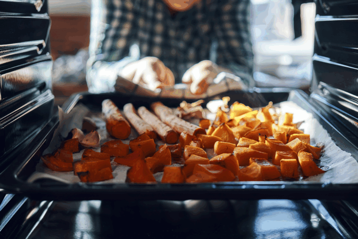 Roasting carrots and squash