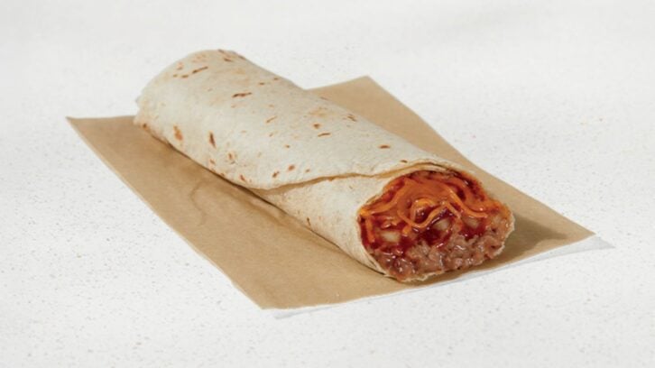Taco Bell bean burrito