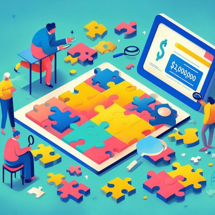 the two million dollar puzzle bing image creator art
