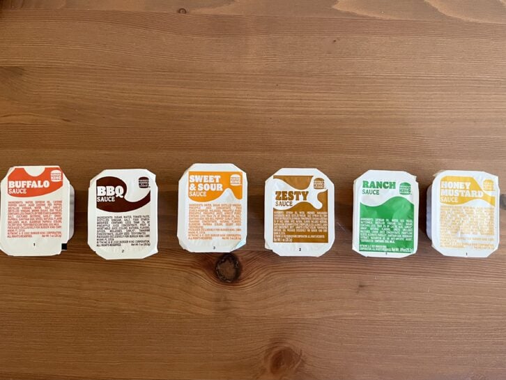 burger king dipping sauces
