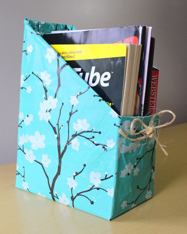 konmari cereal box magazine holder