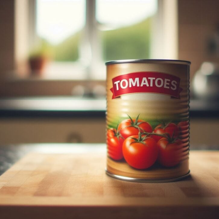 Canned tomatoes A.I. art by Microsoft Copilot