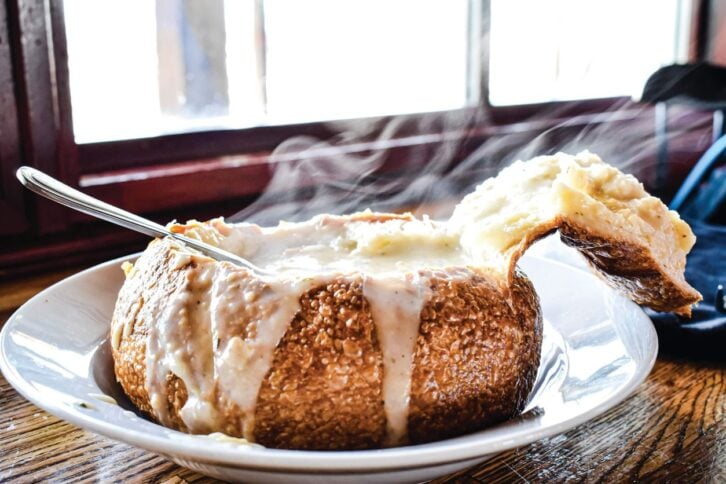 Sourdough Bowl of Clam Chowder