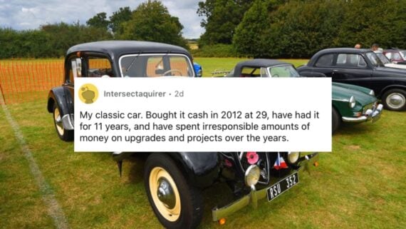 Upper Dean, Bedfordshire, England - September 07, 2019: Classic Black 1951 Citroen Traction Avant 11CV