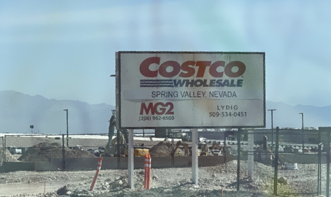 Costco Coming to Spring Valley, Nevada Sign